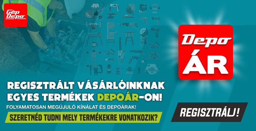 Regisztrált Ügyfeleinknek egyes termékek DepoÁr-on! Regisztrált Ügyfeleinknek egyes termékek DepoÁr-on!