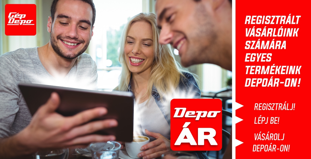 Regisztrált Ügyfeleinknek egyes termékek DepoÁr-on!