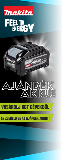 Vásárolj az XGT gépeinkből és AJÁNDÉK akkut kapsz!