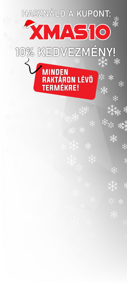 XMAS10 KUPON Minden raktáron lévő termékre! 10% kedvezmény!