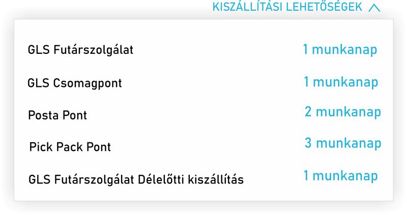 Kiszállítási lehetőségek részletes