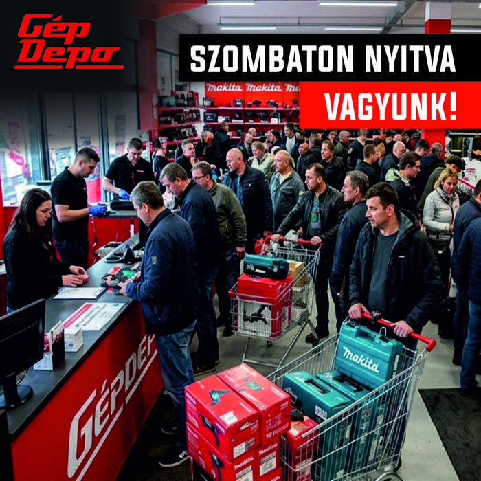 Üzleteink szombaton nyitva vannak!