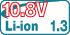 10.8V Li-ion 1.3Ah