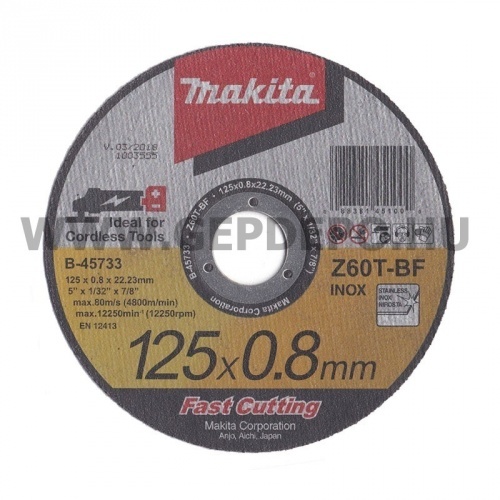 Makita vágótárcsa inoxhoz 125x0,8mm