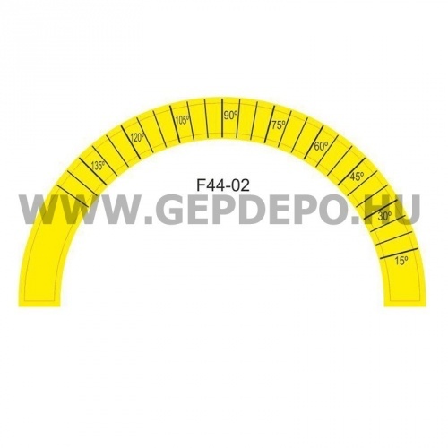 Szögbeállító felső címke félkör F44 és V113 (hosszú mérőlécnek 15-135°)