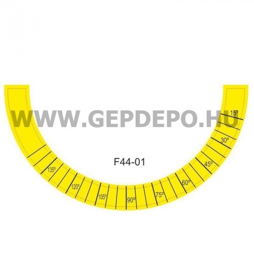 Szögbeállító alsó címke félkör F44 és V113 (hosszú mérőlécnek 15-135°)
