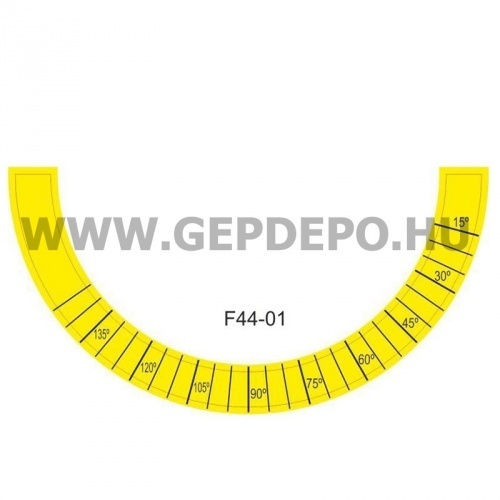 Szögbeállító alsó címke félkör F44 és V113 (hosszú mérőlécnek 15 - 135C°)