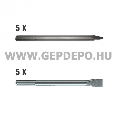 Makita SDS-Max standard véső csomag 400 mm (5 spicc+5 lapos)