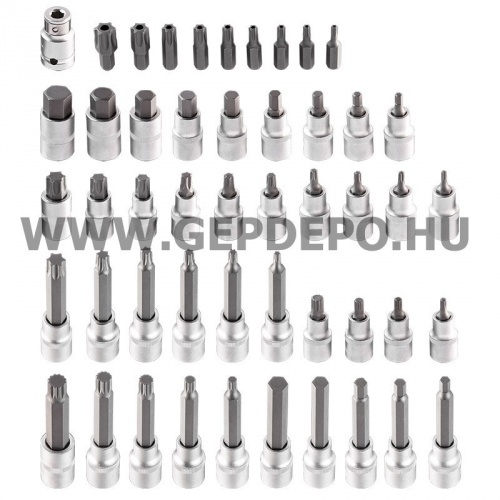 Neo bitdugókulcs készlet 1/2" befogás 49 részes