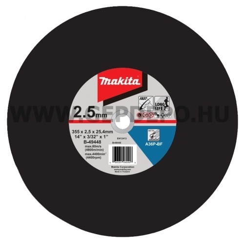 Makita darabolótárcsa acélhoz 355x2,5mm 5 darab