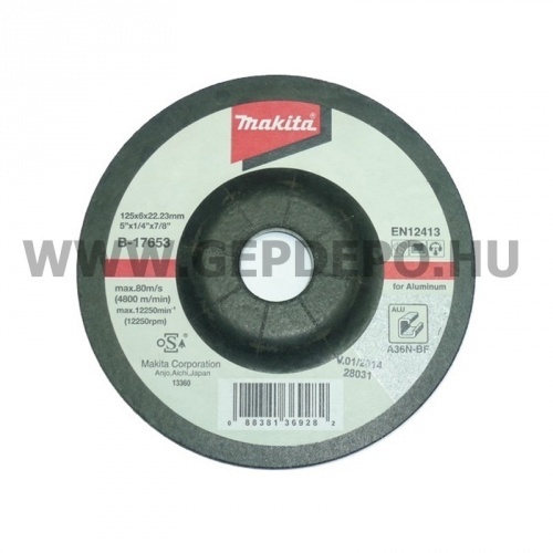 Makita tisztítótárcsa aluminiumhoz 125x6,0mm