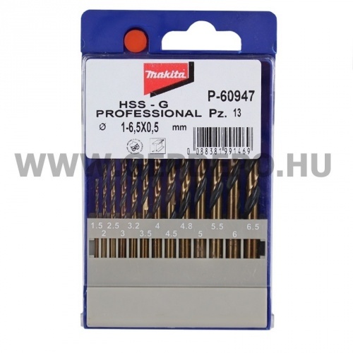 Makita HSS-G fémfúró készlet 1,5-6,5 mm - 13 részes