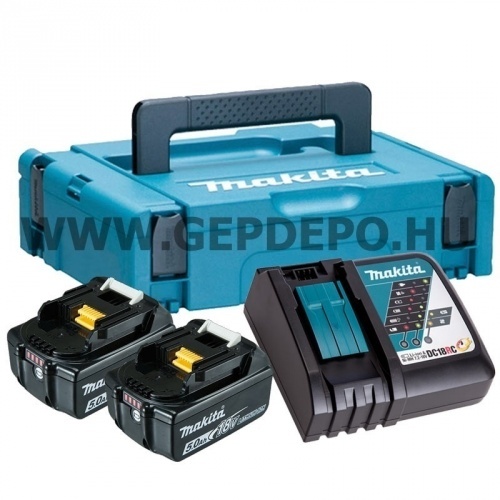 Makita 2db BL1850B+DC18RC töltő csomag MAKPAC kofferben