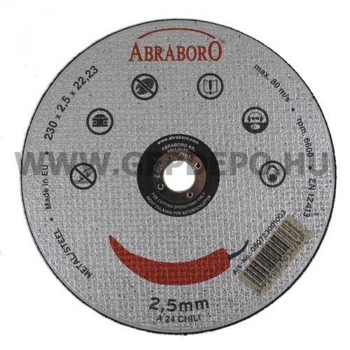 Abraboro Chili vágótárcsa fémhez 230mm