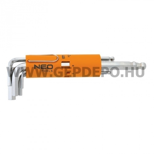 Neo imbuszkulcs készlet, gömbölyített végű, 2-10mm 8 részes