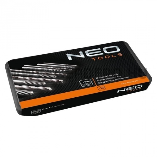Neo törtcsavar-kihajtó készlet 2-7,5mm 10 részes