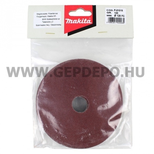 Makita fíbertárcsa 125mm K120 5db (fa/fém)