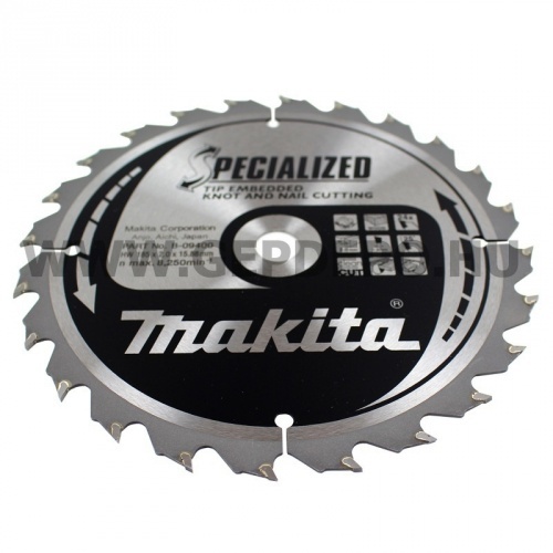 Makita Specialized körfűrészlap szög, csomósfa 185mm f:15,88 Z24