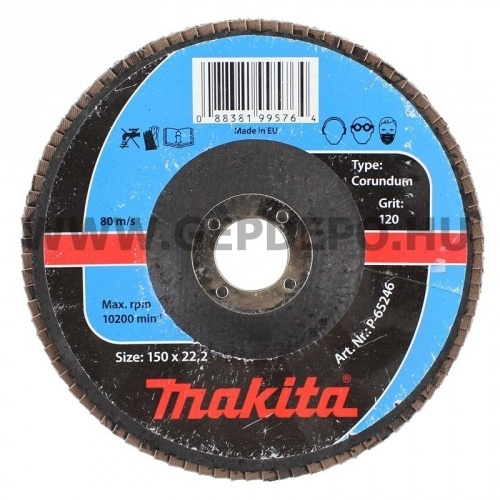 Makita lamellás csiszolótárcsa 150mm K120 (Fém / Fa)