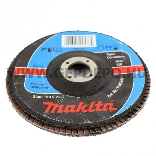 Makita lamellás csiszolótárcsa 150mm K120 (Fém / Fa)