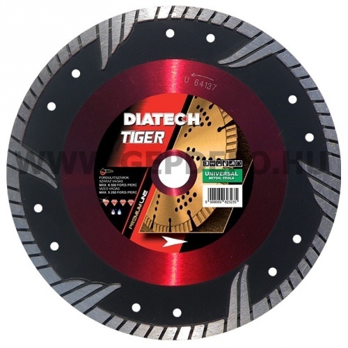 Diatech Tiger turbó gyémánttárcsa 180mm