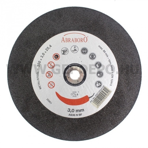 Abraboro Chili fémvágótárcsa 350x3,0mm