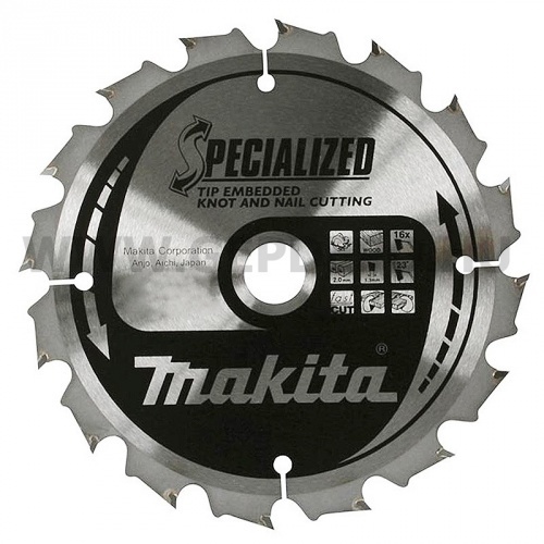 Makita Specialized körfűrészlap szög, csomósfa 185mm f:30 Z16