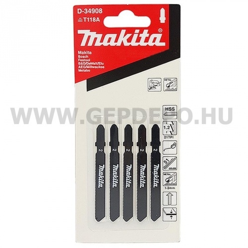 Makita HSS szúrófűrészlap FÉM, általános, TPI:21, 75 mm - 5 db