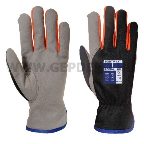 Portwest A280 - Wintershield kesztyű Fekete/Narancs "XL"