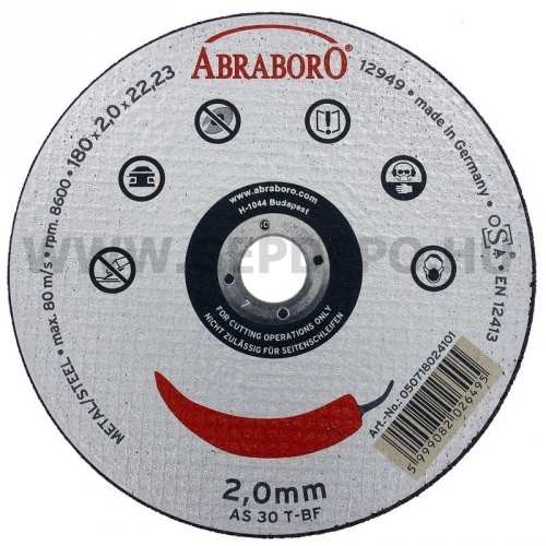 Abraboro Chili vágótárcsa fémhez 180mm