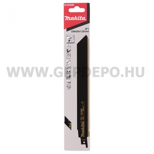 Makita TC/HM orrfűrészlap FÉM,TPI:8, 225 mm - 1 db (S1155CHM)