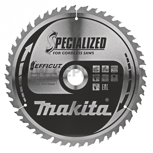 Makita EFFICUT körfűrészlap fa vágáshoz 260mm f:30 Z45