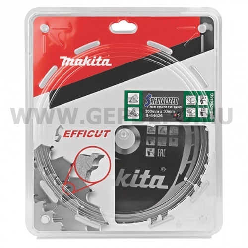 Makita EFFICUT körfűrészlap fa vágáshoz 260mm f:30 Z45