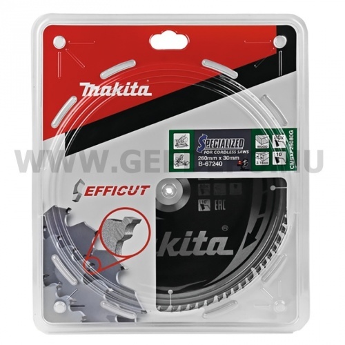 Makita EFFICUT körfűrészlap fa vágáshoz 260mm f:30 Z80