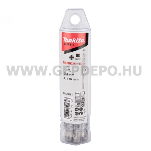 Makita Nemesis II SDS-Plus fúrószár 6x115 mm - 5 db