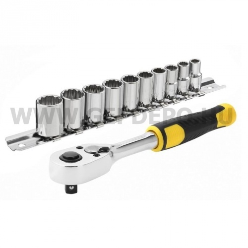 Stanley 1/4" dugókulcs készlet 5 fokonkénti fogazással