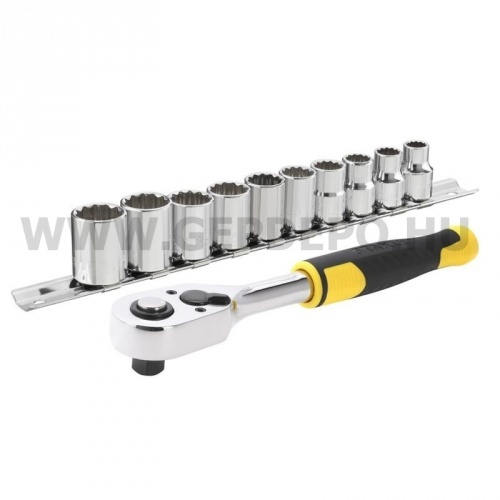 Stanley 3/8" dugókulcs készlet 5 fokonkénti fogazással