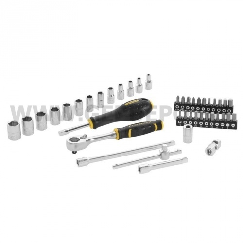 Stanley 1/4" dugókulcs készlet 3 fokonkénti fogazással 42 részes