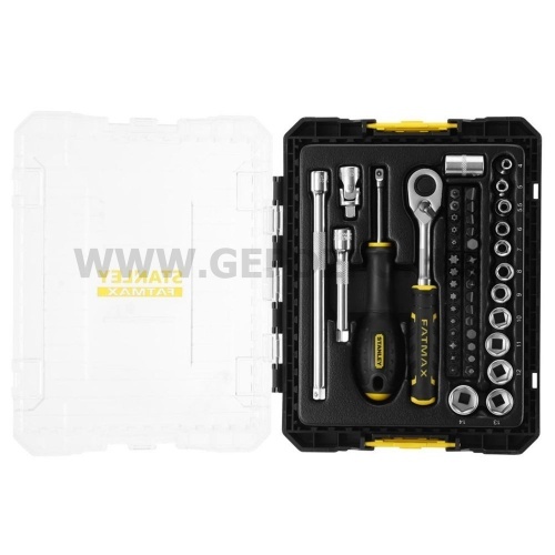 Stanley FatMax 1/4" dugókulcs készlet 48 részes, sorolható dobozban