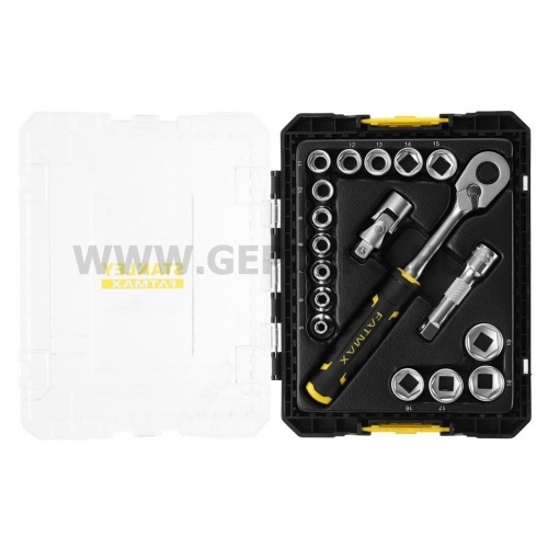 Stanley FatMax 3/8" dugókulcs készlet 18 részes, sorolható dobozban