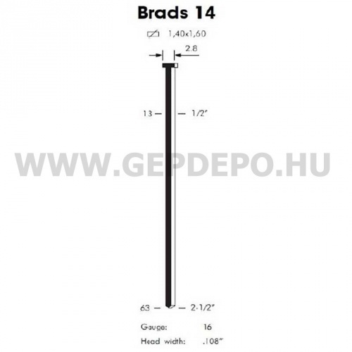 Omer B14/45 tűszeg 2500db