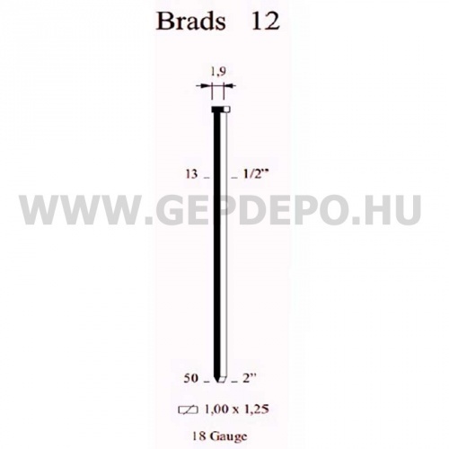 Omer B12/50 tűszeg 5000db