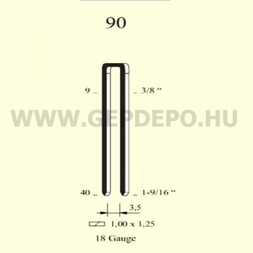 Omer 90/35 tűzőkapocs 5000db