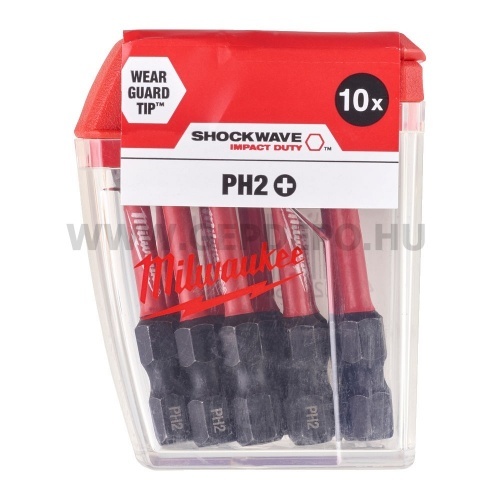 Milwaukee Shockwave Impact Duty kereszt bit PH2x50 mm - 10 db