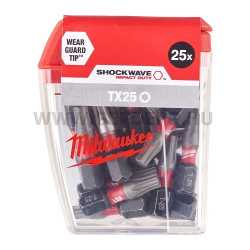 Milwaukee Shockwave Impact Duty torx bit T25x25 mm - 25 db