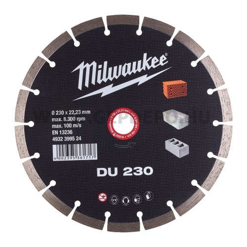 Milwaukee DU szegmentált gyémánttárcsa 230 mm