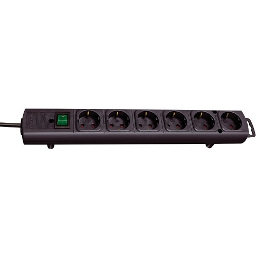 Brennenstuhl Comfort-Line 6-os elosztó H05VV-F 3G1,5 fekete 2m