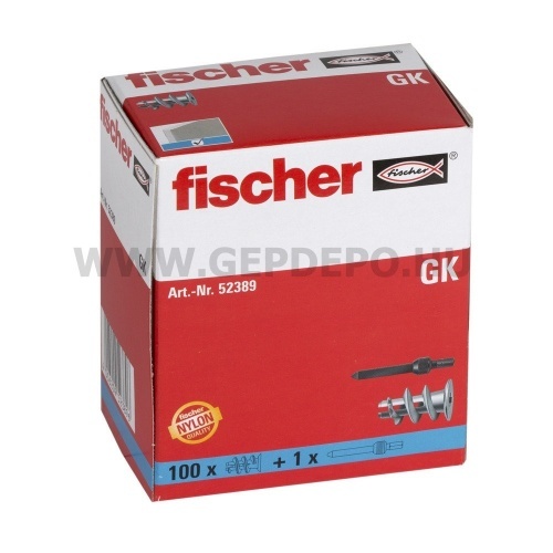 Fischer menetes gipszkarton dübel GK 100db / csom