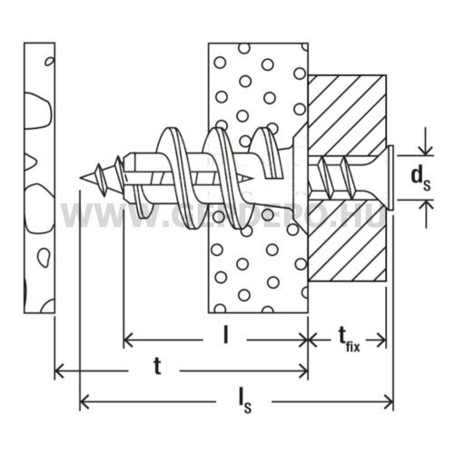 Fischer menetes gipszkarton dübel GK 100db / csom
