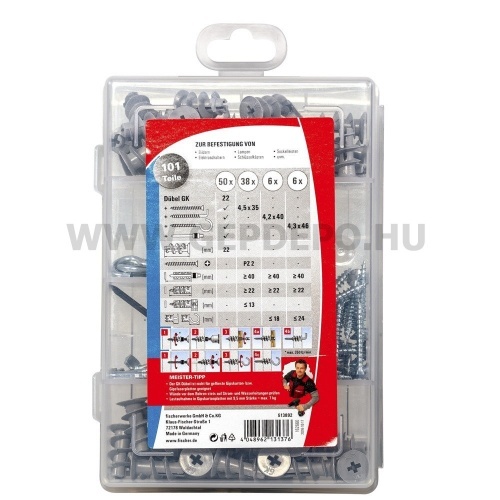 Fischer Meister-Box GK gipszkarton dübel készlet csavarral 101 részes